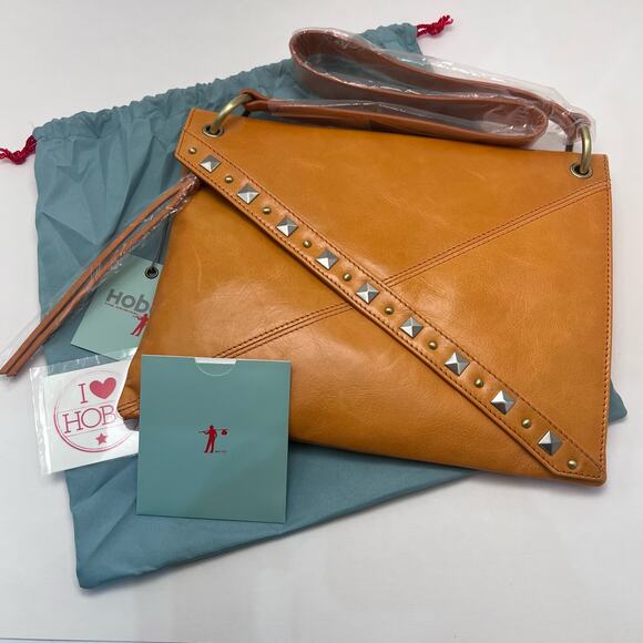 HOBO The Original Zander Tangerine, Leather Shoulder Bag NWT - Picture 1 of 12